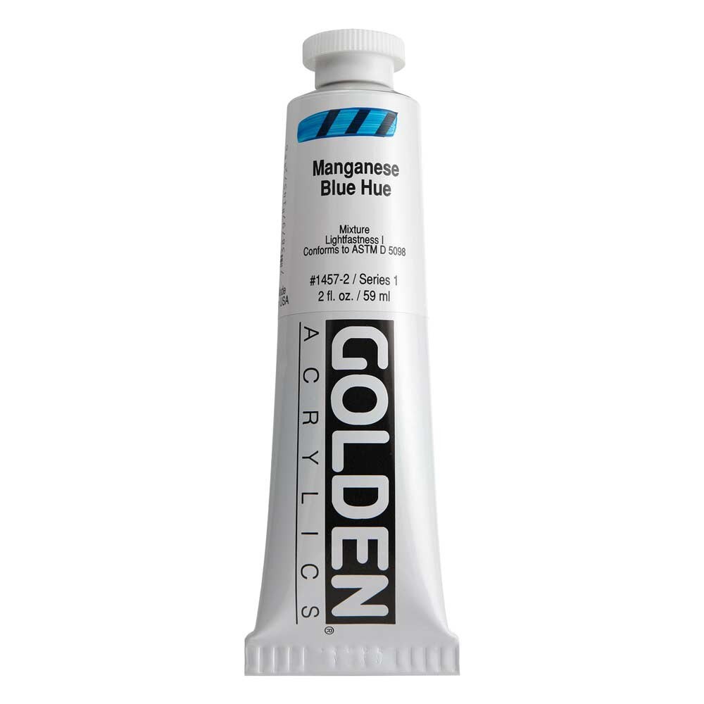 Golden Heavy Body Acrylic Tube 2oz Manganese Blue Hue